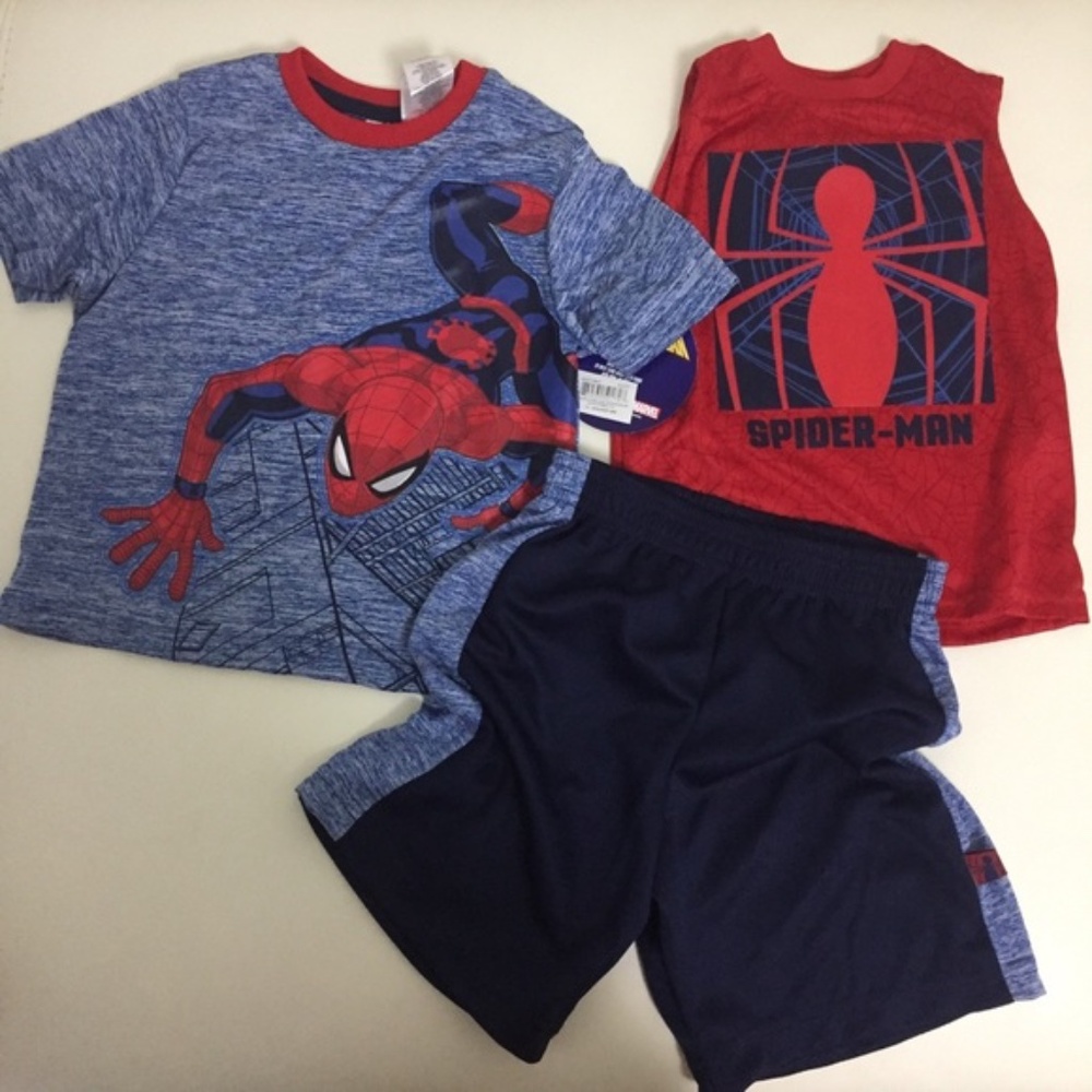 Marvel Spiderman 3 pieces shorts set